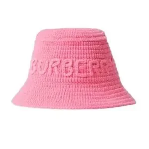 Burberry Vibrant Pink Knit Hat Check Mohair Wool Blend Beanie in Sugar pink - Men  main image 3